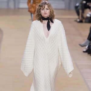 Vintage 2016 Chloe Cream Oversized Sweater Dress